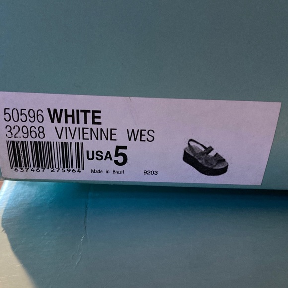Vivienne Westwood White with Tan Platform Sandals - Picture 13 of 14